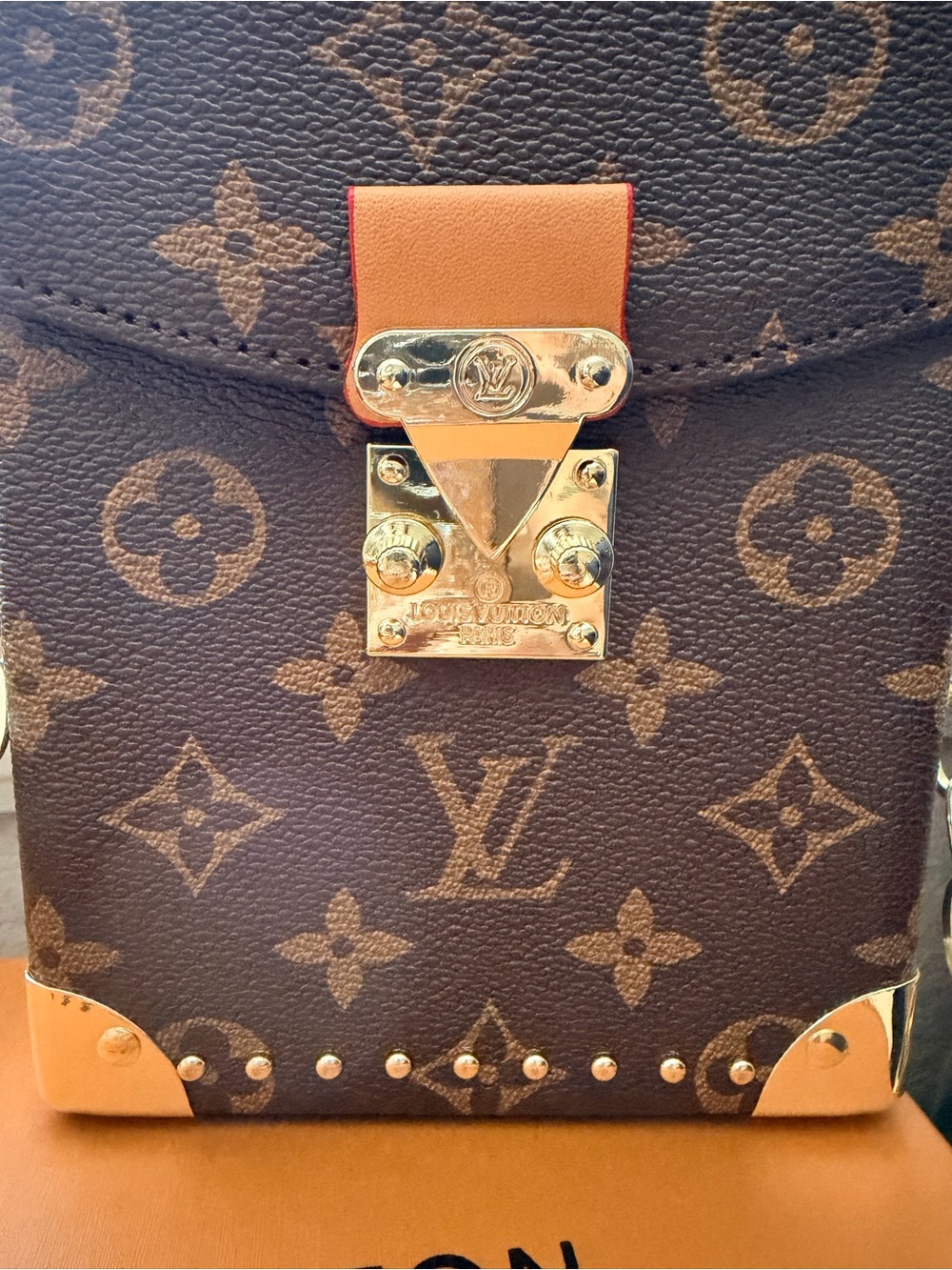 Brown Monogram Mini Trunk camera box Crossbody Bag - Picture 8 of 11